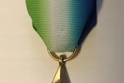 Медаль «Атлантическая звезда» на ленте. Размер: 4,2х3,7 см, лента 5,5х3,3 см. Металл, лента репсовая. Великобритания