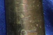 Гильза снарядная калибра 37 мм. Размер: длина 16,3 см. СССР, 1941-1945 гг.