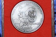 Медаль настольная в честь Северных конвоев 1941-1945 гг. Диаметр 7 см. Металл. Польша